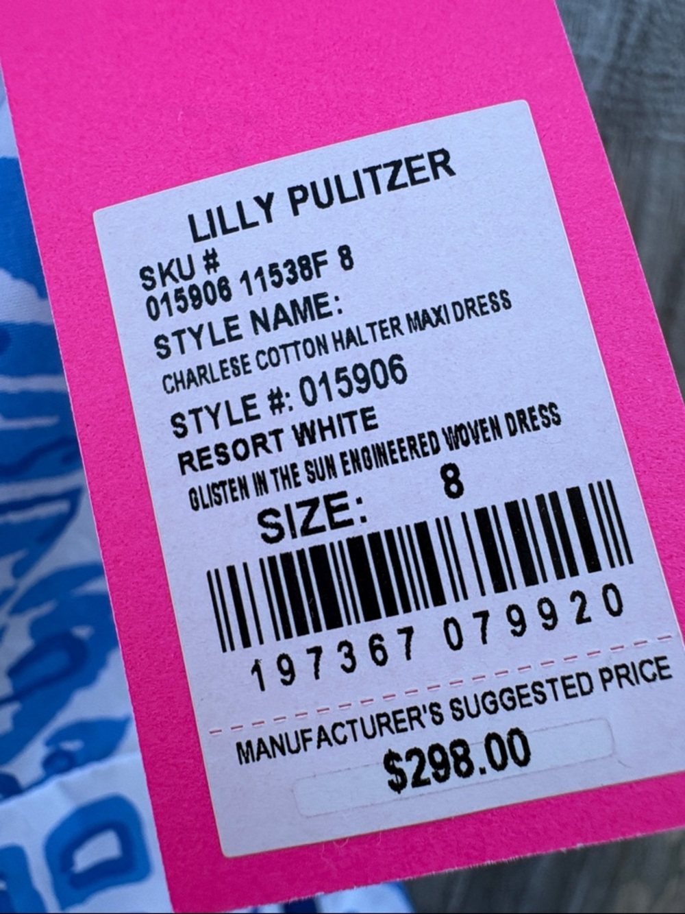 Lilly Pulitzer Blue and White Floral Maxi Dress size 8 - Picture 2 of 12